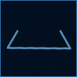 A flat-bottomed open trapezoid shape